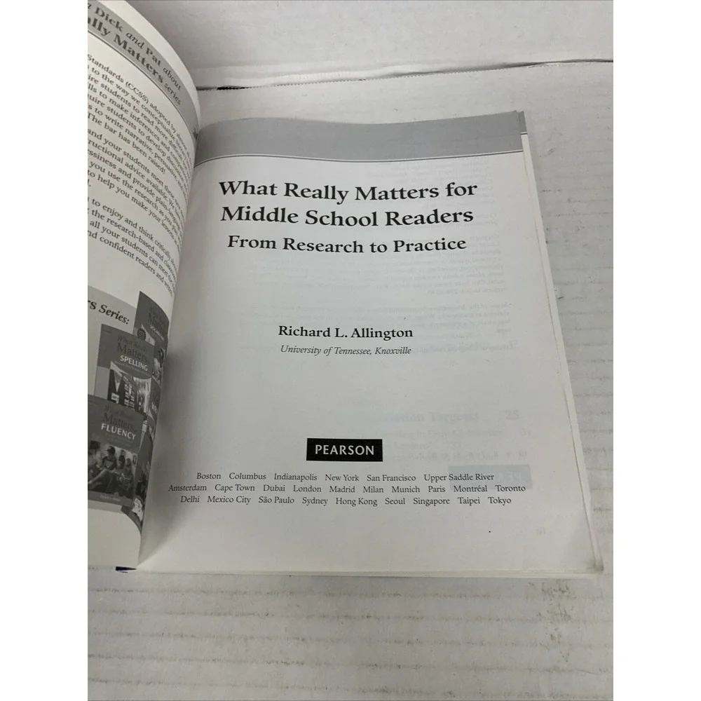 What Really Matters for Middle School - Paperback, by Allington Richard - Good